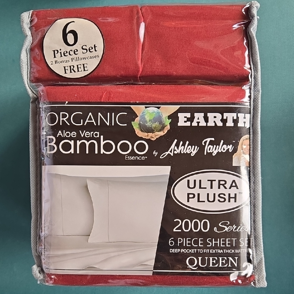 Ashley Taylor Burgundy  Bamboo Sheet Set
